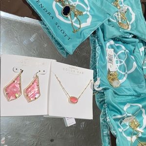 SOLD Kendra Scott Iridescent Coral Illusion SET